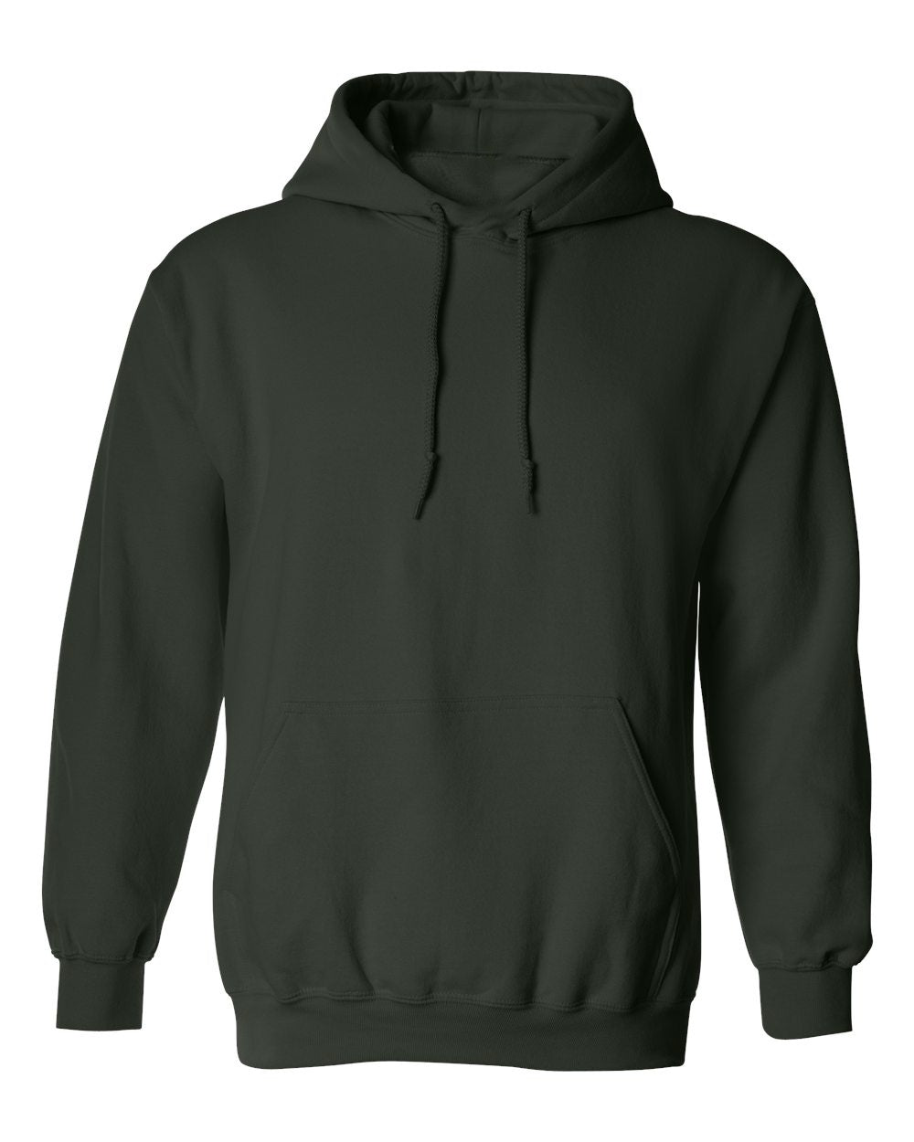 Gildan 18500 blank hoodie in Forest Green, front view