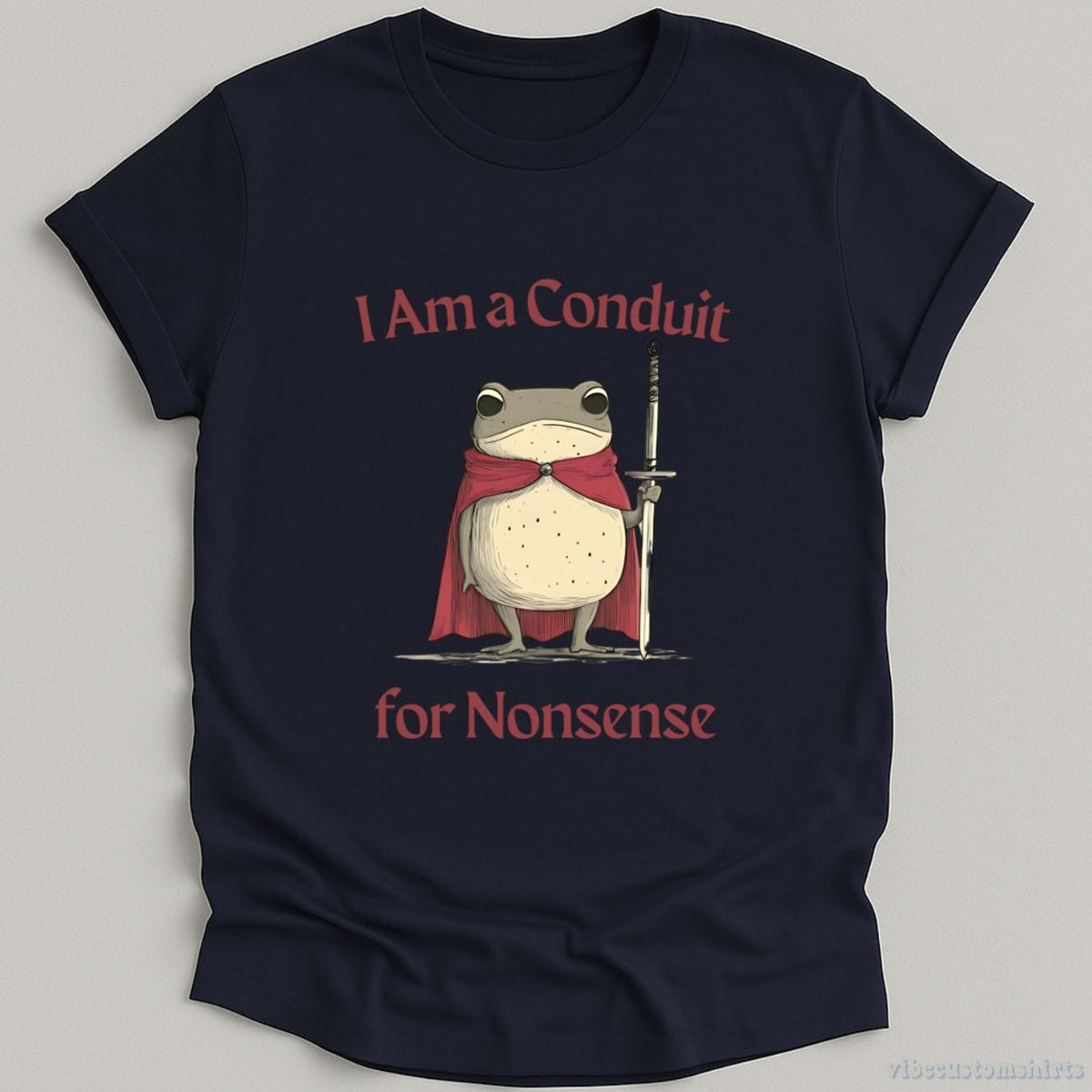 I Am a Conduit for Nonsense Vintage Silly Frog T-shirt graphic design — view 7