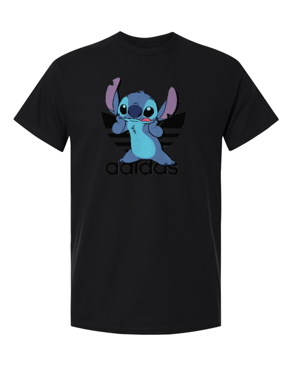 Adidas Stitch Design — black t-shirt mockup