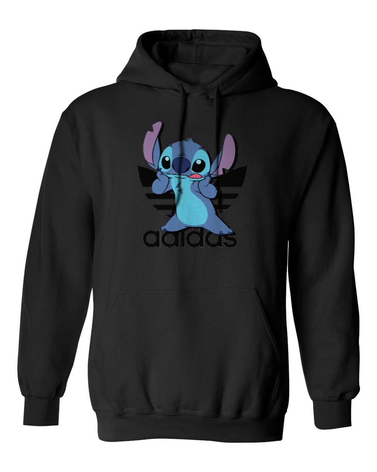 Adidas Stitch Design — black hoodie mockup