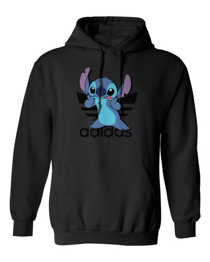 Adidas Stitch Design — black hoodie mockup