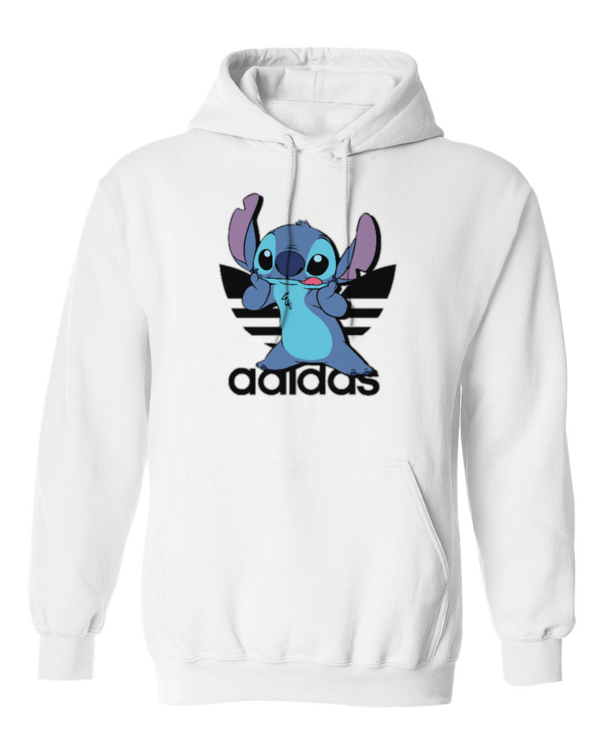 Adidas Stitch Design — white hoodie mockup