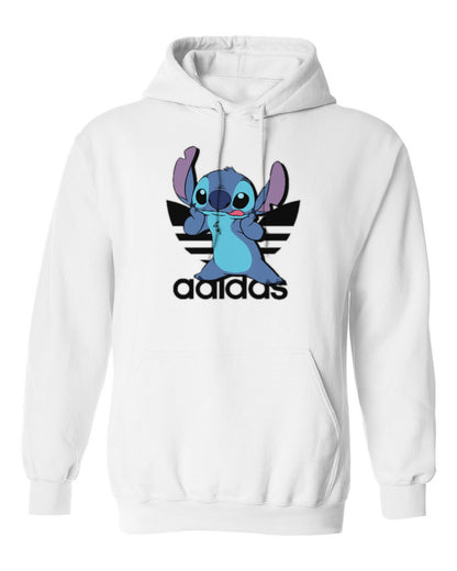 Adidas Stitch Design — white hoodie mockup