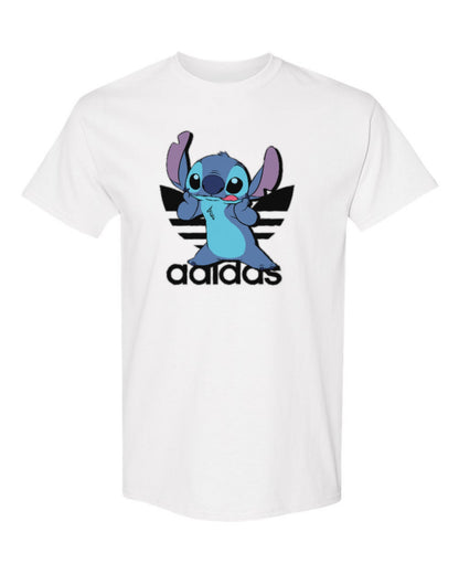 Adidas Stitch Design — white t-shirt mockup