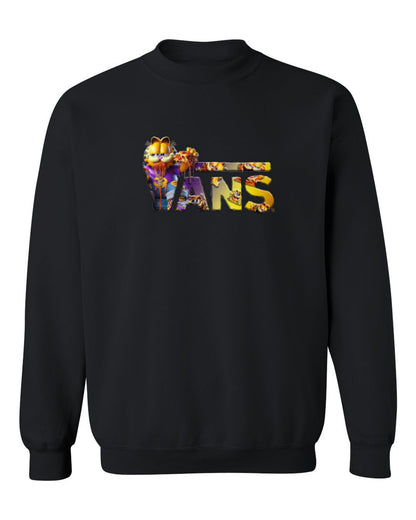Vans Garfield Design — black crewneck mockup
