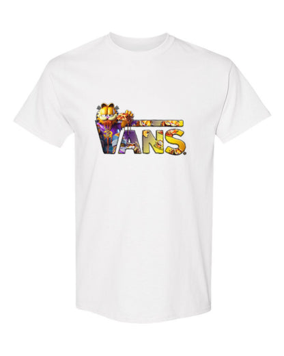 Vans Garfield Design — white t-shirt mockup