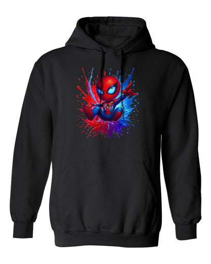 Spider-Man Splash Design — black hoodie mockup