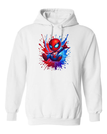 Spider-Man Splash Design — white hoodie mockup