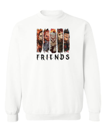 Horror Friends Design — white crewneck mockup