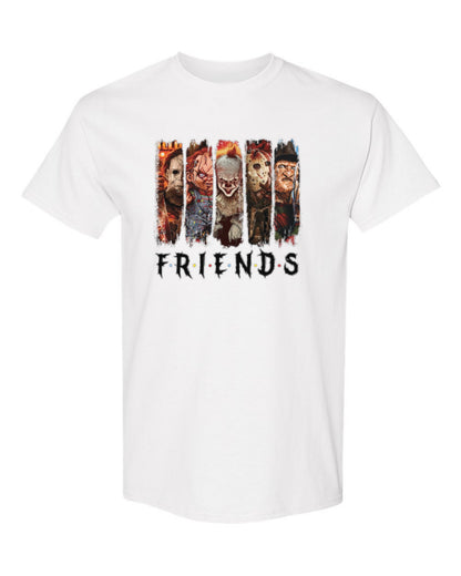 Horror Friends Design — white t-shirt mockup