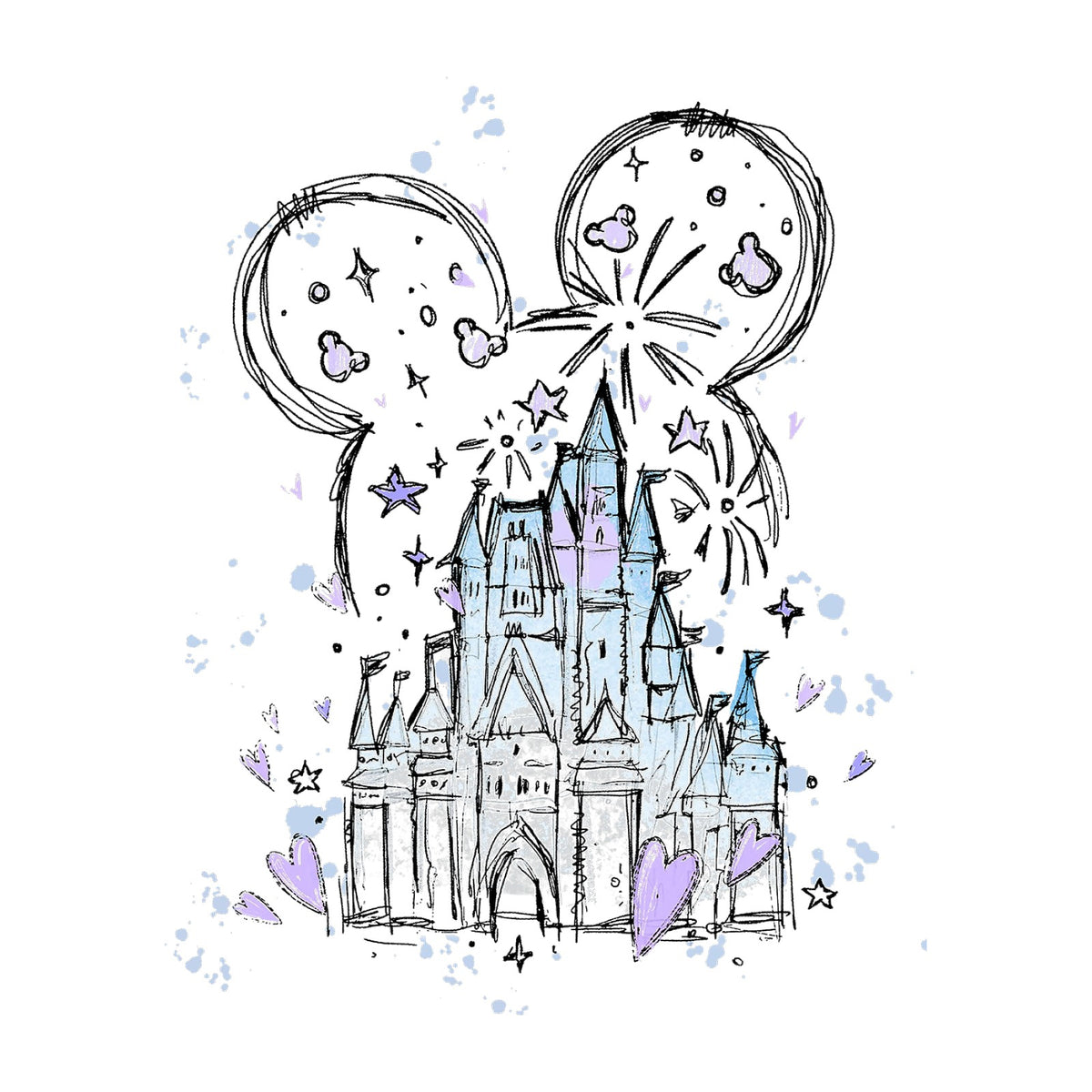 Magic Castle Sketch Design — design artwork