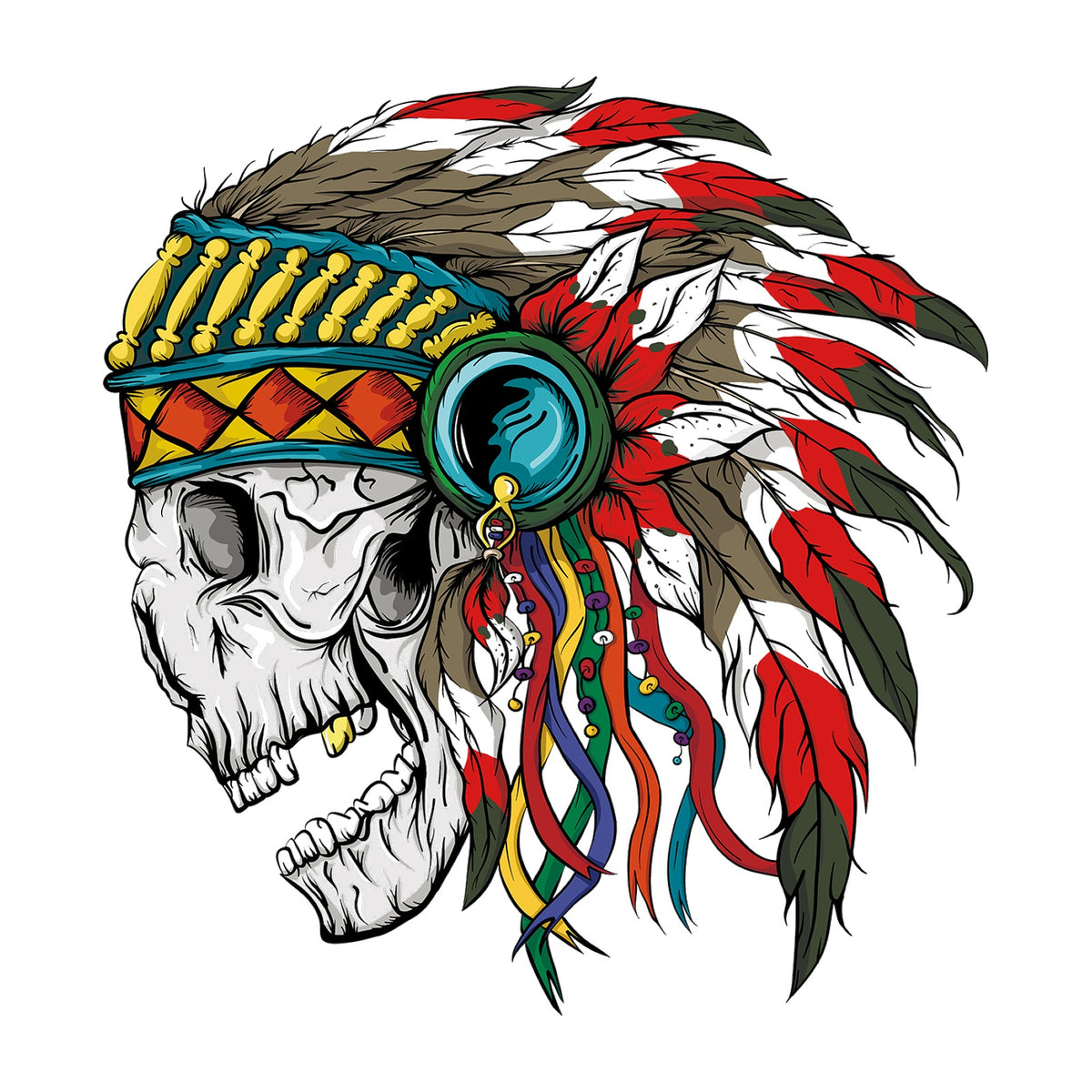 Headdress Skull Design — design artwork