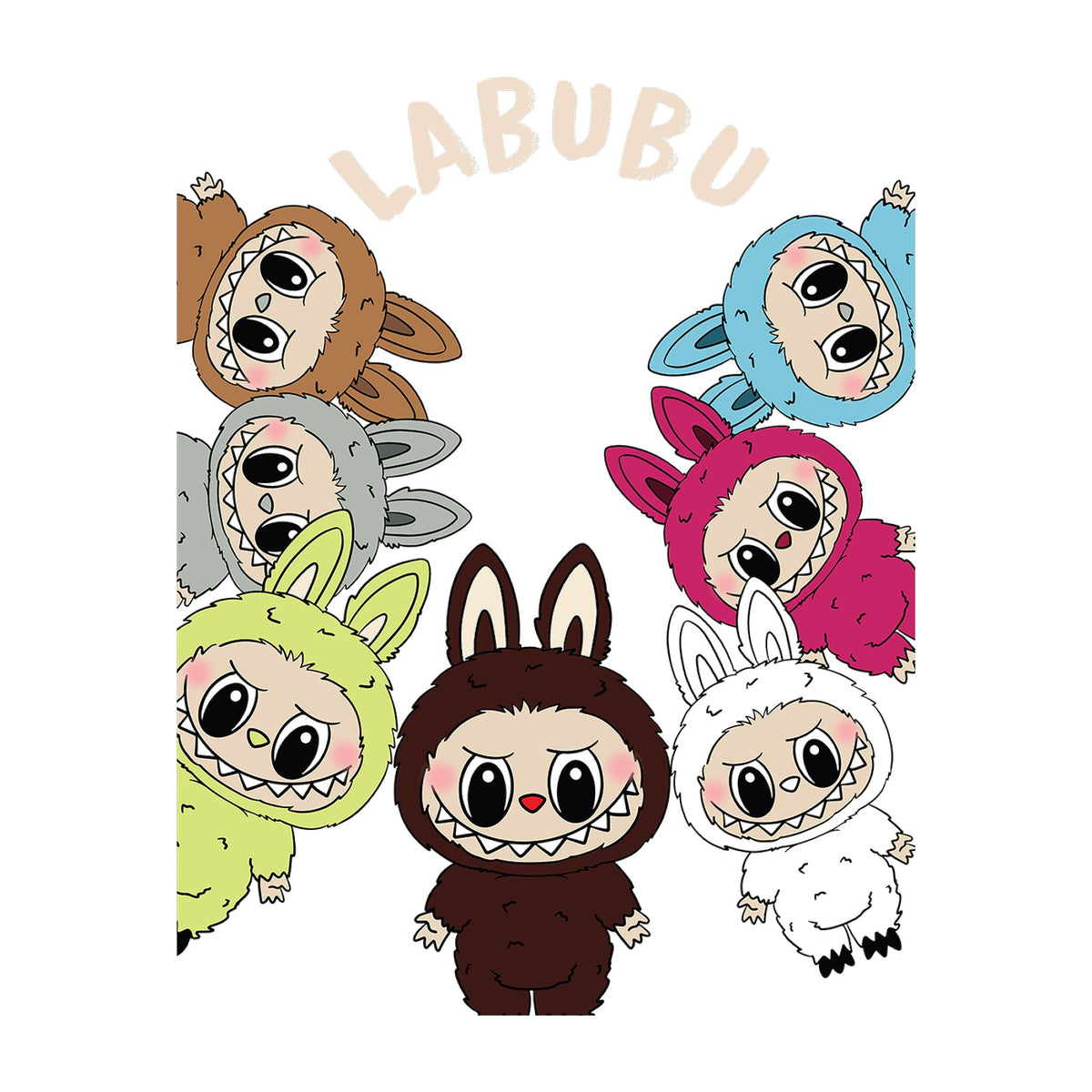 Labubu Friends Kids Tee — design artwork