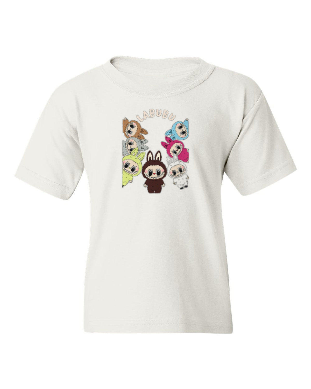Labubu Friends Kids Tee — white t-shirt mockup