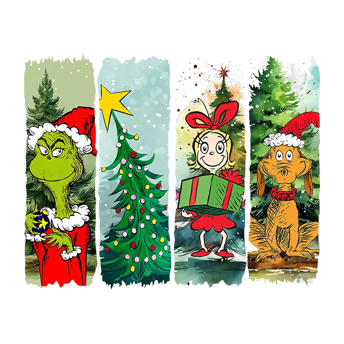 Grinch Christmas Panels Design — design artwork