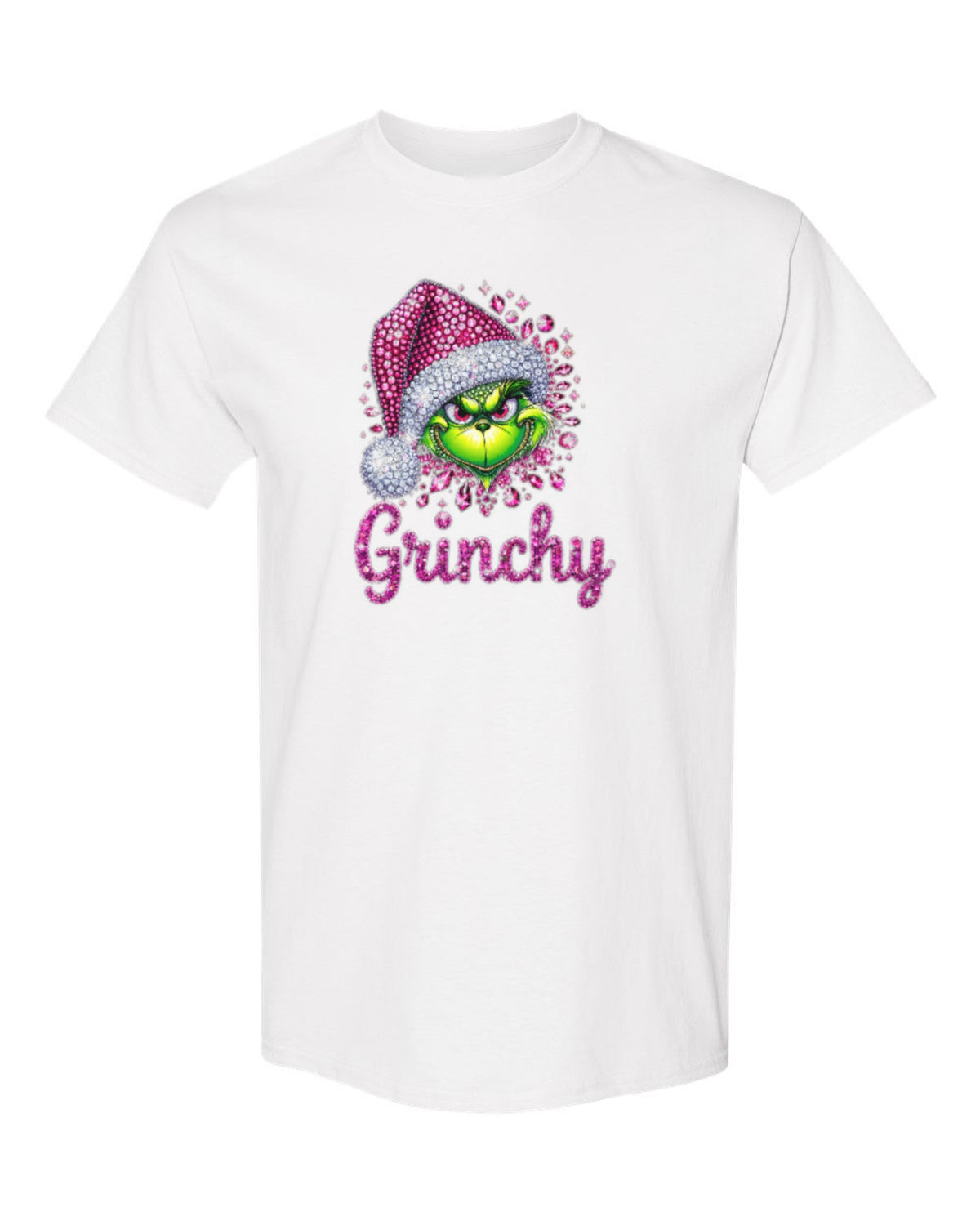 Grinchy Design — white t-shirt mockup