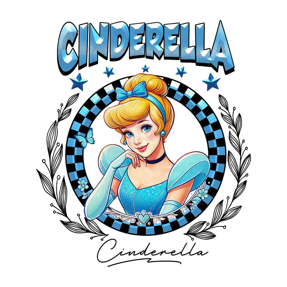 Cinderella Princess Kids Tee — design artwork