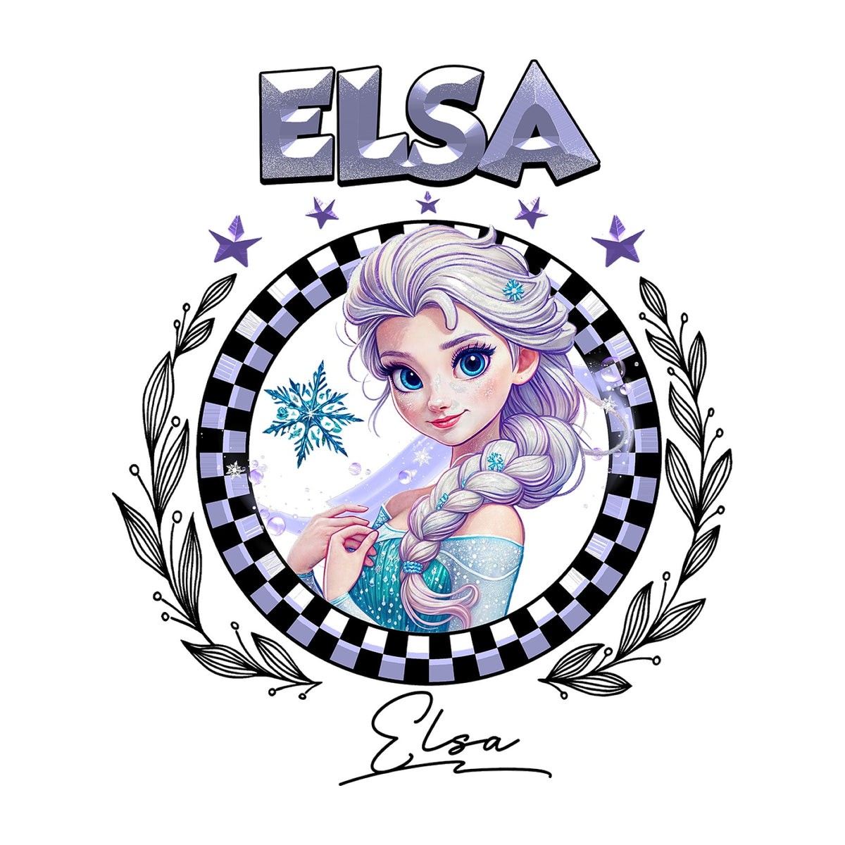 Elsa Princess Kids Tee — design artwork
