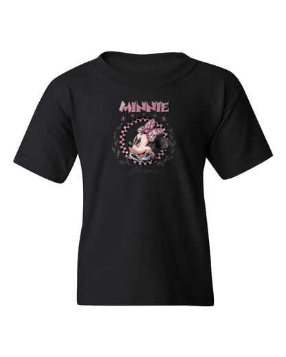 Minnie Kids Tee — black t-shirt mockup