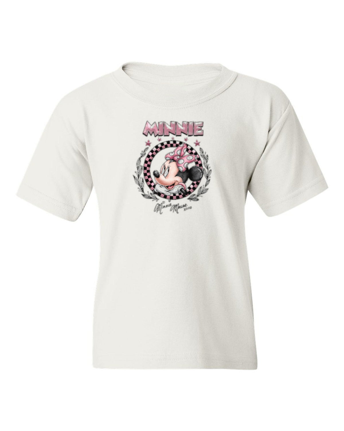 Minnie Kids Tee — white t-shirt mockup