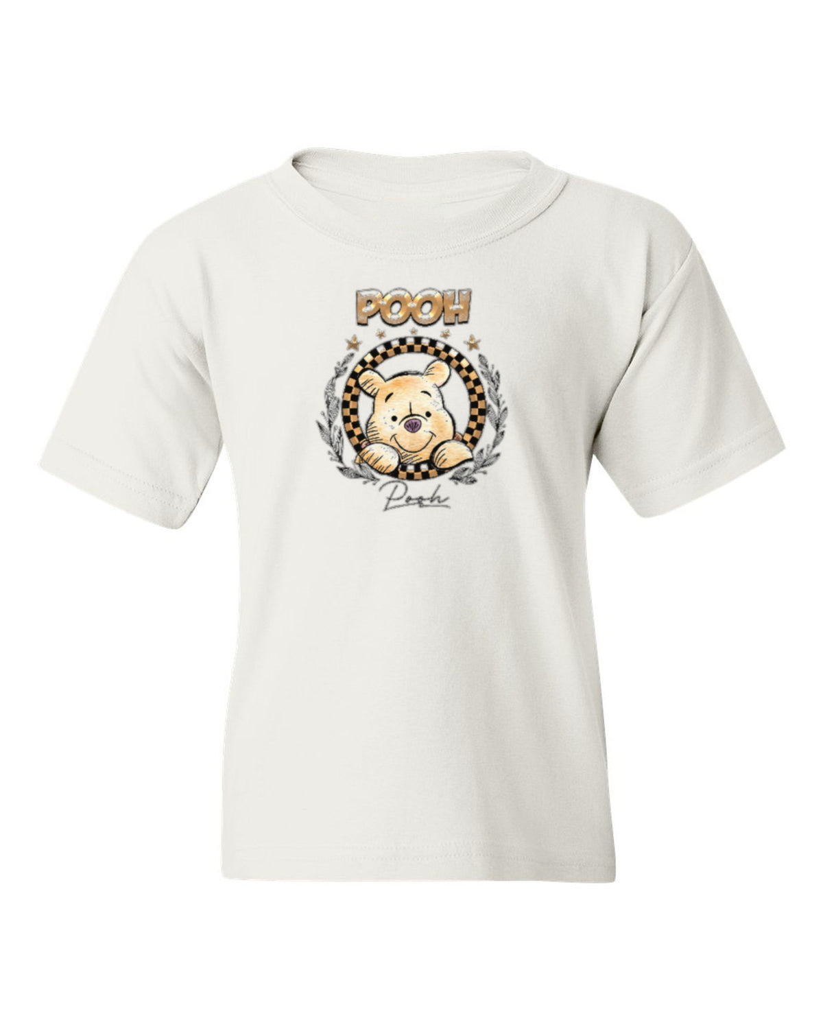 Pooh Kids Tee — white t-shirt mockup