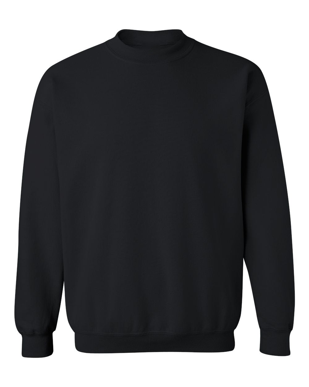Gildan 18000 blank crewneck in Black, front view