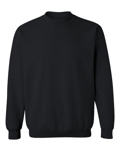 Gildan 18000 blank crewneck in Black, front view