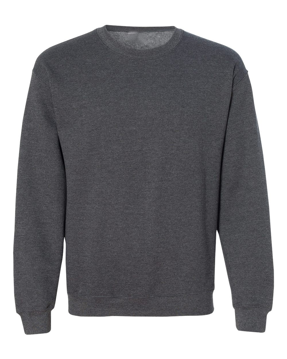 Gildan 18000 blank crewneck in Dark Heather, front view