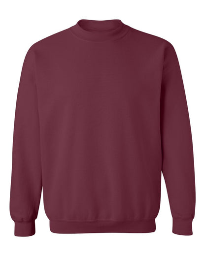 Gildan 18000 blank crewneck in Maroon, front view