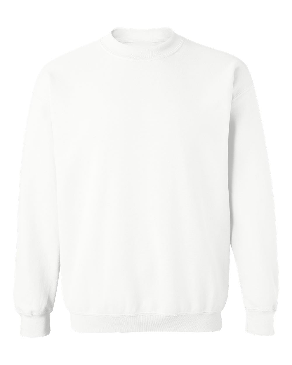 Gildan 18000 blank crewneck in White, front view