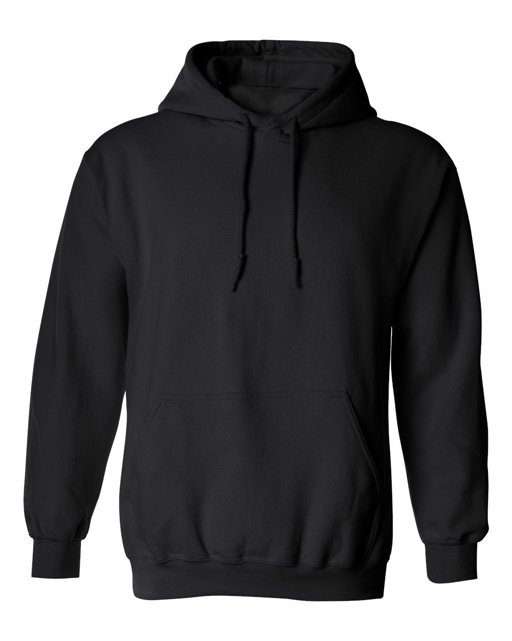 Gildan 18500 blank hoodie in Black, front view