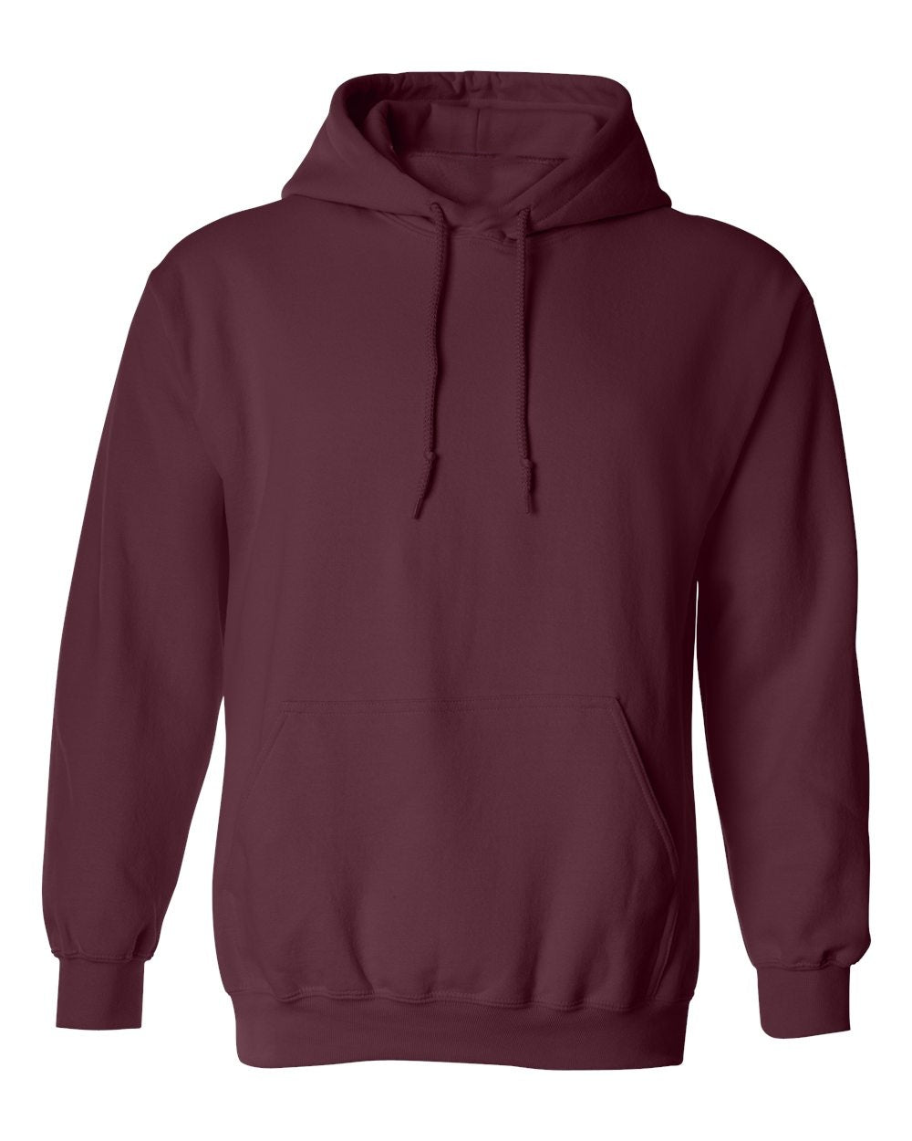 Gildan 18500 blank hoodie in Maroon, front view