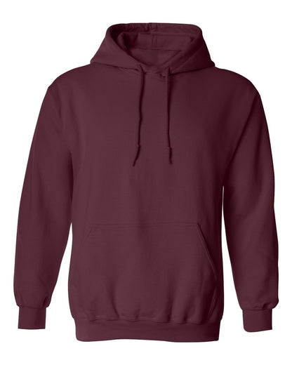 Gildan 18500 blank hoodie in Maroon, front view