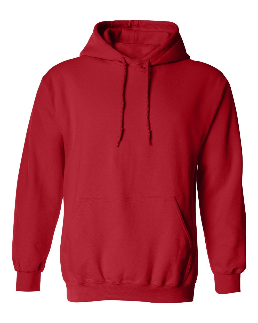 Gildan 18500 blank hoodie in Red, front view