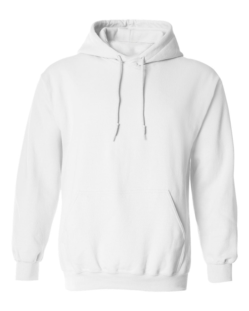 Gildan 18500 blank hoodie in White, front view