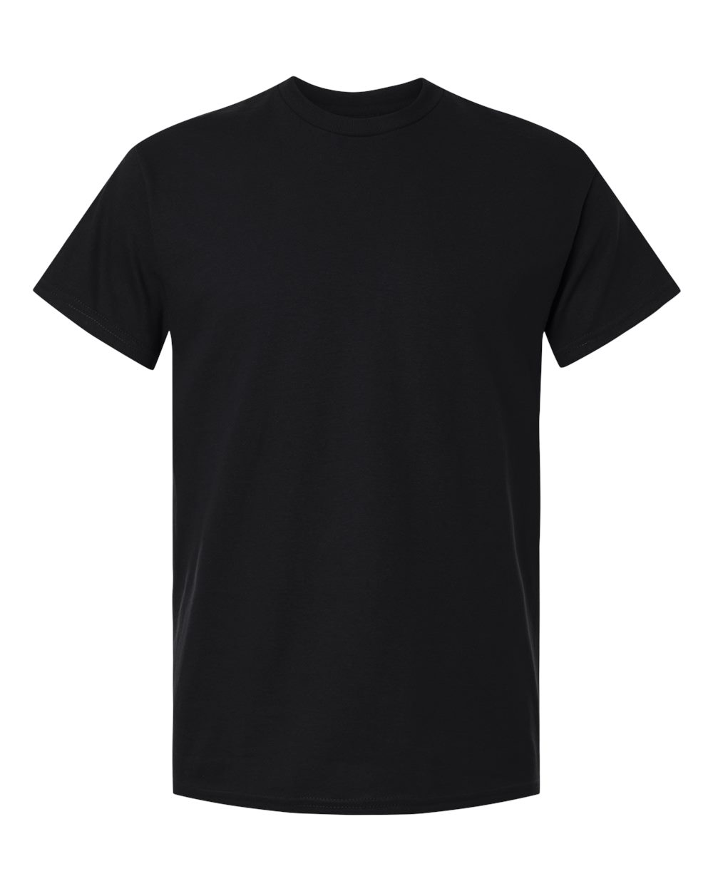 Gildan 5000 blank t-shirt in Black, front view