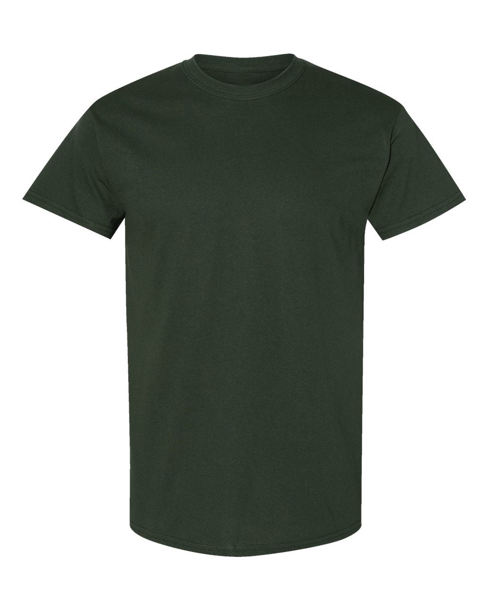 Gildan 5000 blank t-shirt in Forest Green, front view