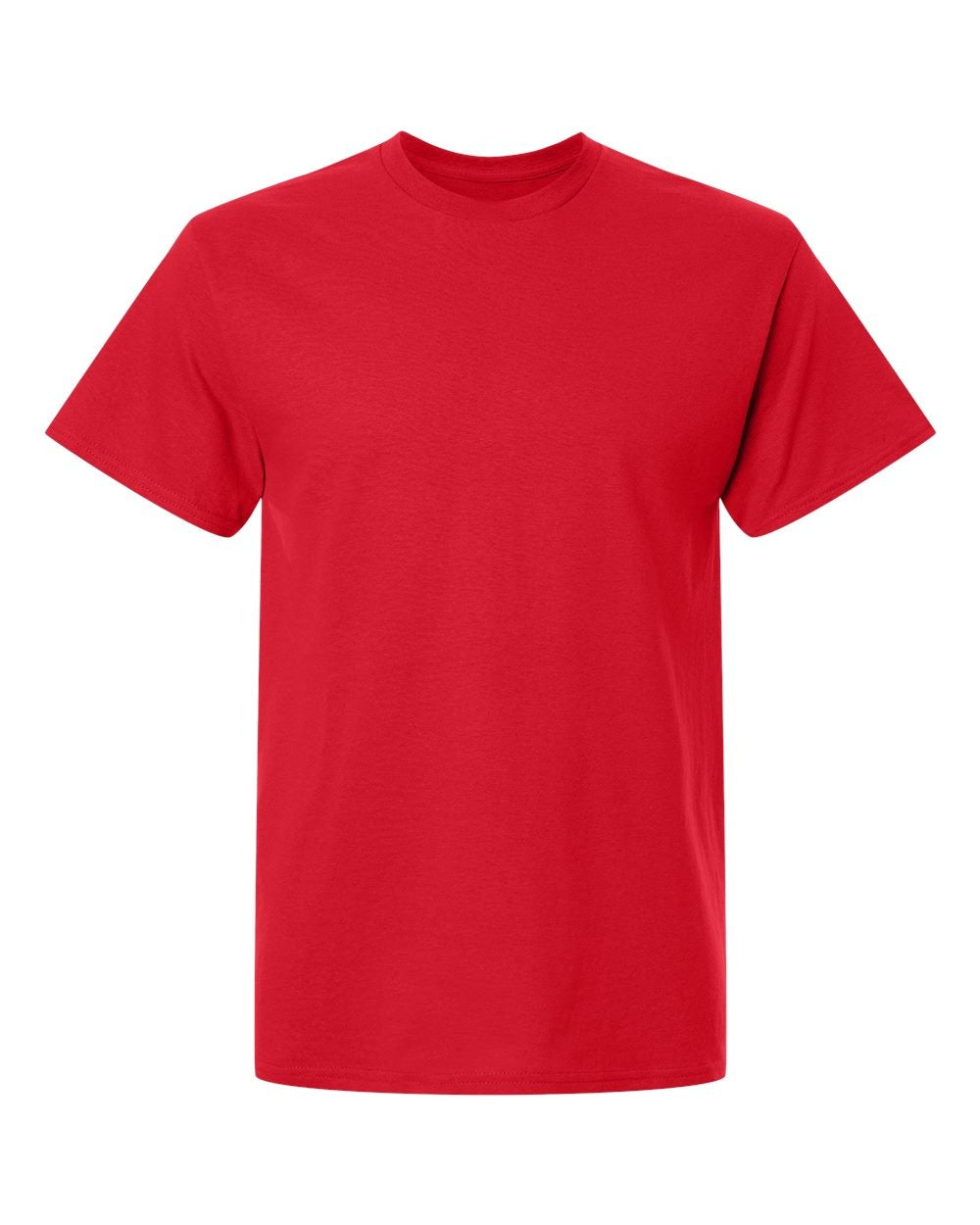 Gildan 5000 blank t-shirt in Red, front view