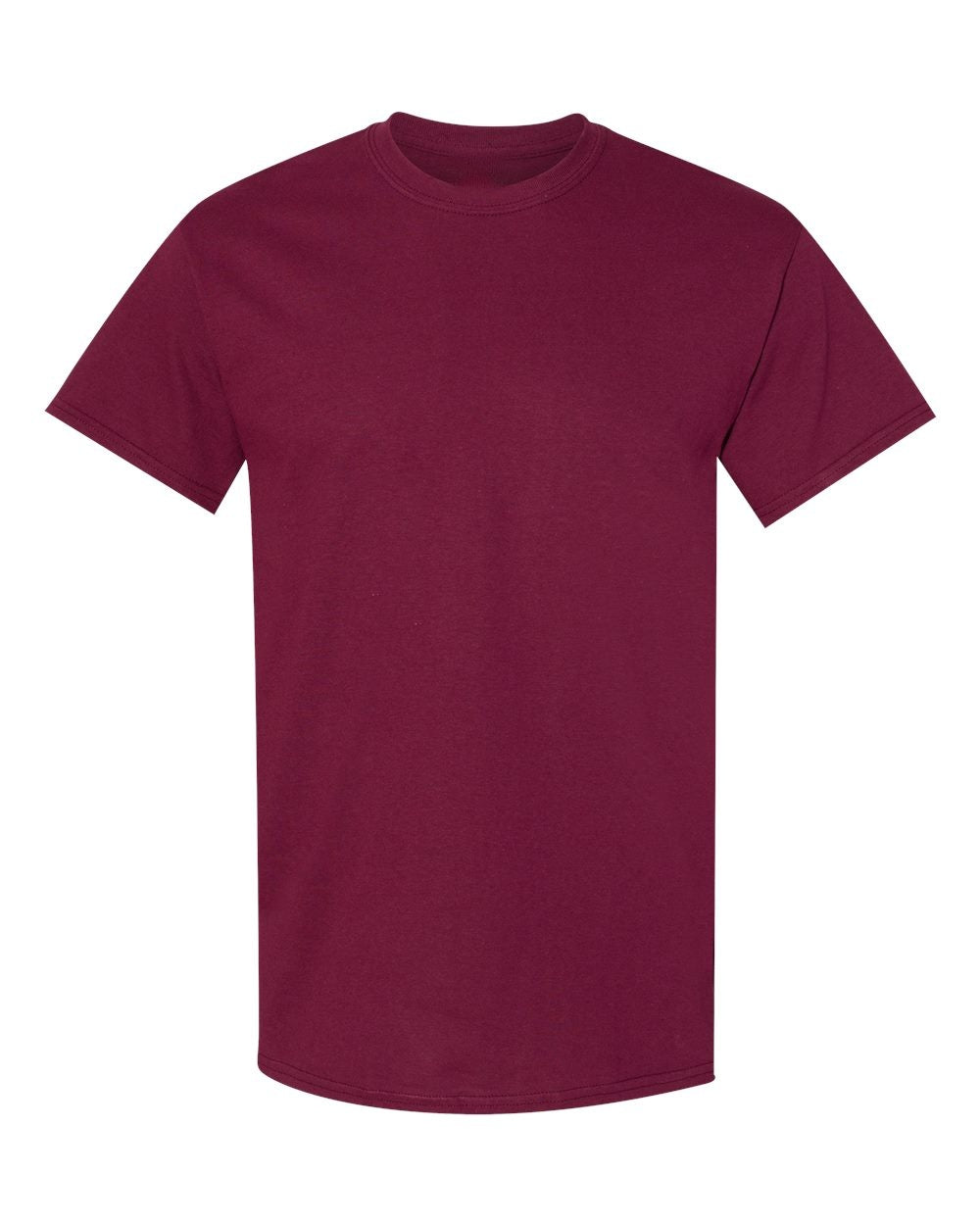 Gildan 5000B blank youth t-shirt in Maroon, front view