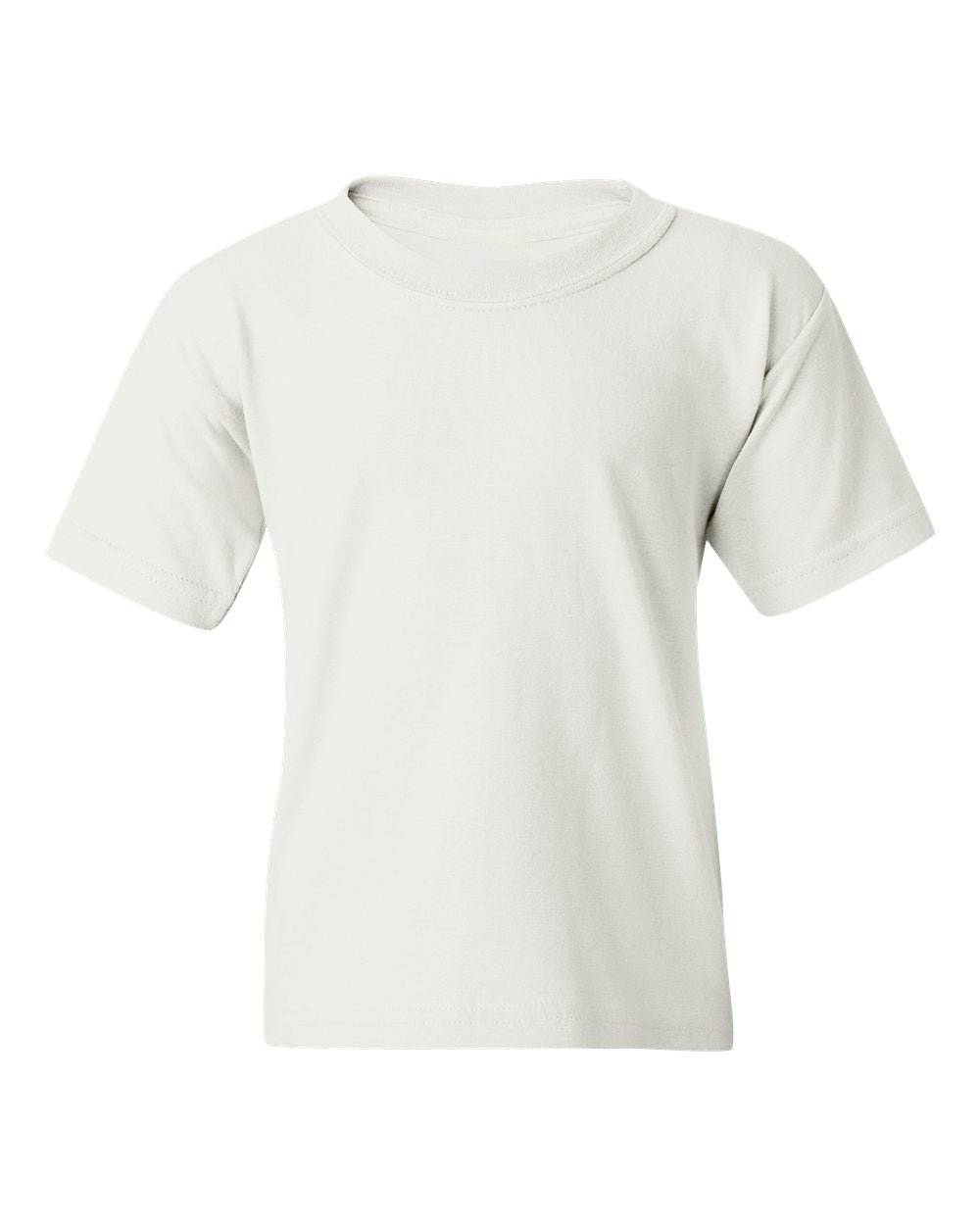 Gildan 5000B blank youth t-shirt in White, front view