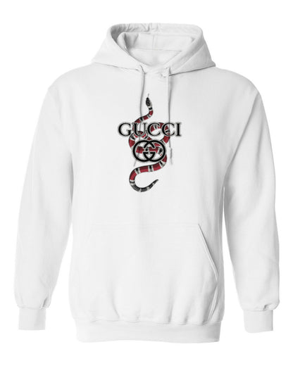Gucci Snake Design — white hoodie mockup