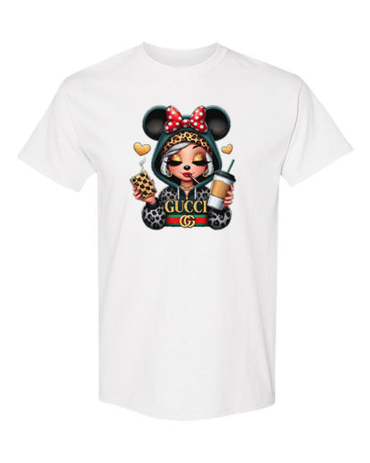 Gucci Minnie Design — white t-shirt mockup