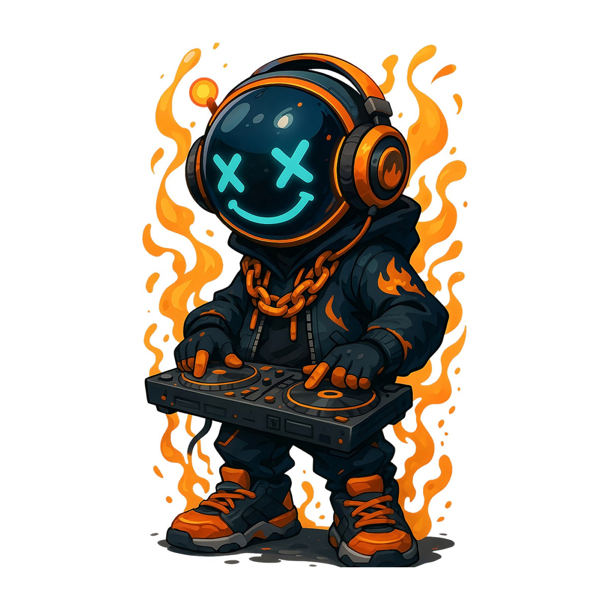 Neon DJ Bear Design — design artwork