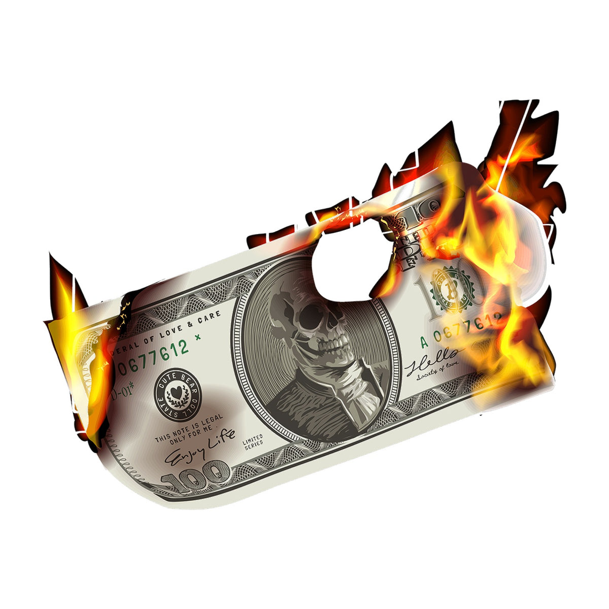 Burning Dollar Design — design artwork