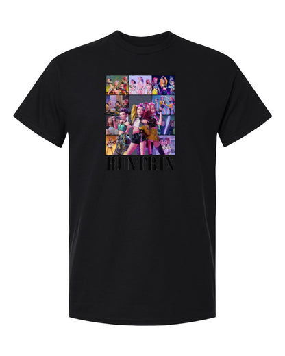 Huntrix Photo Collage Design — black t-shirt mockup
