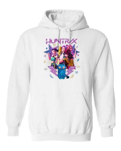 Huntrix K-Pop Design — white hoodie mockup