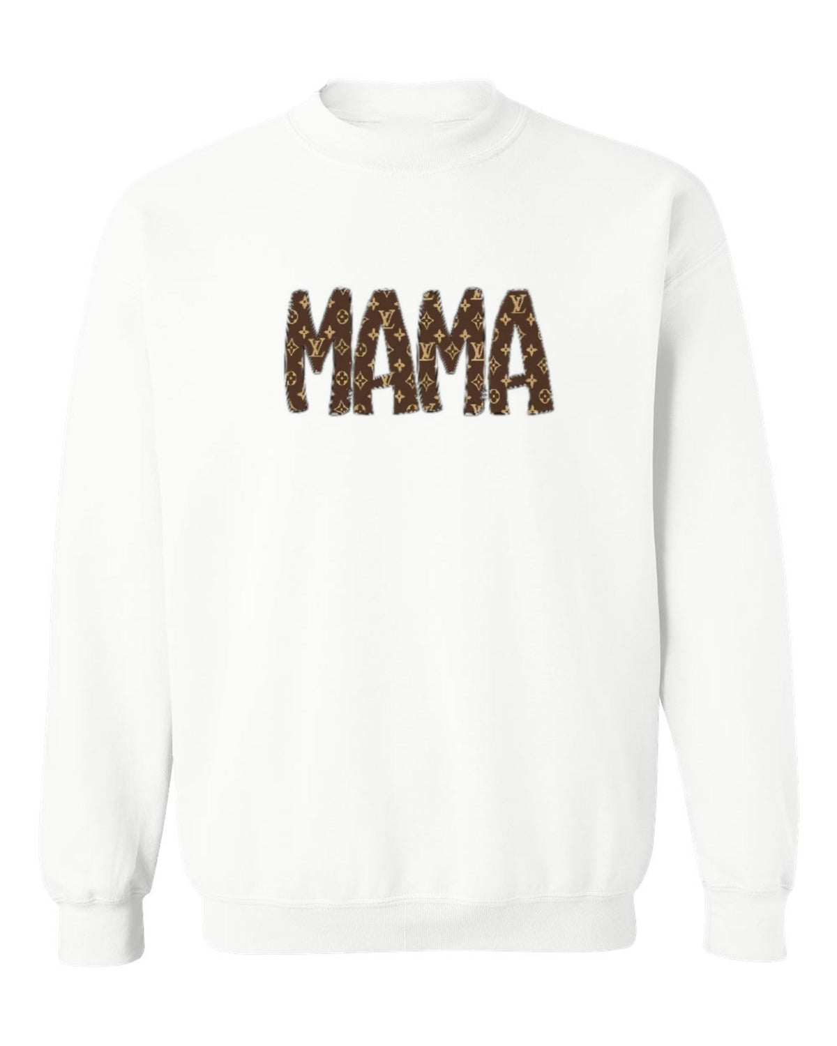 Louis Vuitton Mama Design — white crewneck mockup