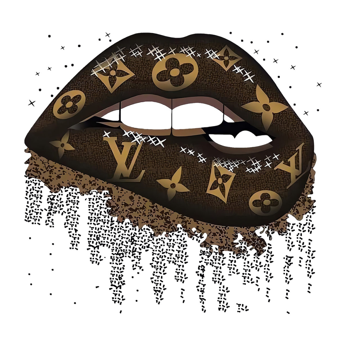 Louis Vuitton Drip Lips Design — design artwork