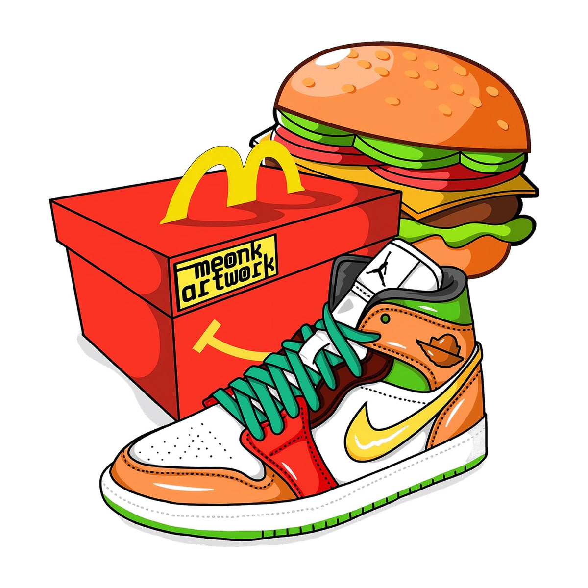 Nike Burger Sneaker Design — design artwork