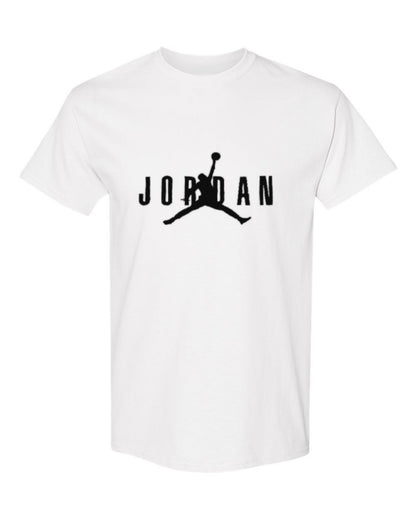 Jordan Jumpman Design — white t-shirt mockup